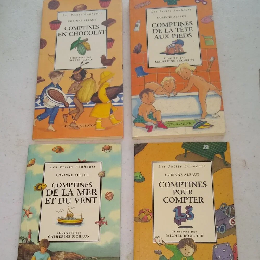 Les Petits Bonheurs Comptines tete pieds, Chocolat,Vent Mer, Compter by Albaut